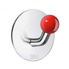 Smedbo BK1087 - Design Single Hook Stainless Polished/Red