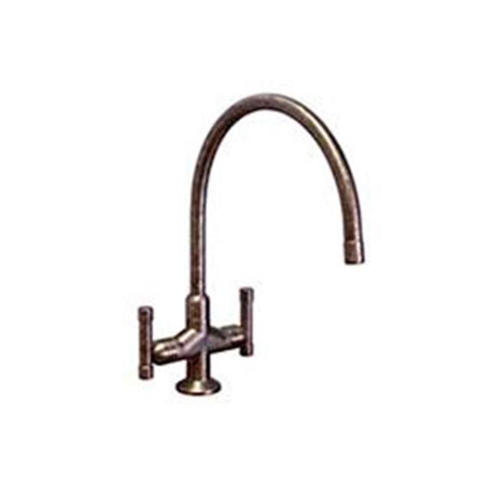 Cuvee Deck Mount Faucet  With Swivel Gooseneck Spout & Side Spray 6-1/2'' Center To