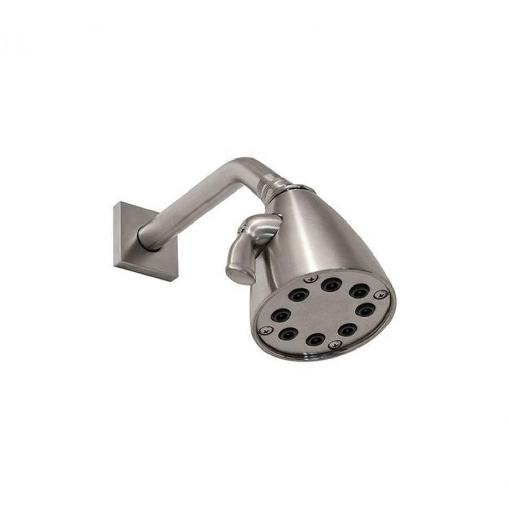 8-Plunger Shower Head  With 1/2'' X 8'' Arm And Square Wall Flange 3-1/2'