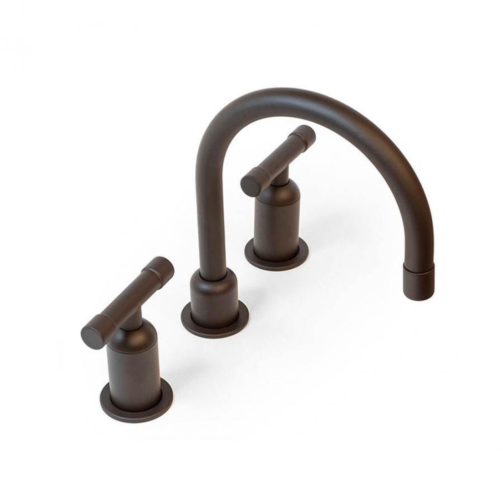 Wherever Widespread Deck Mount Lav Faucet With Fixed Gooseneck Spout 6-1/2'' Center To A