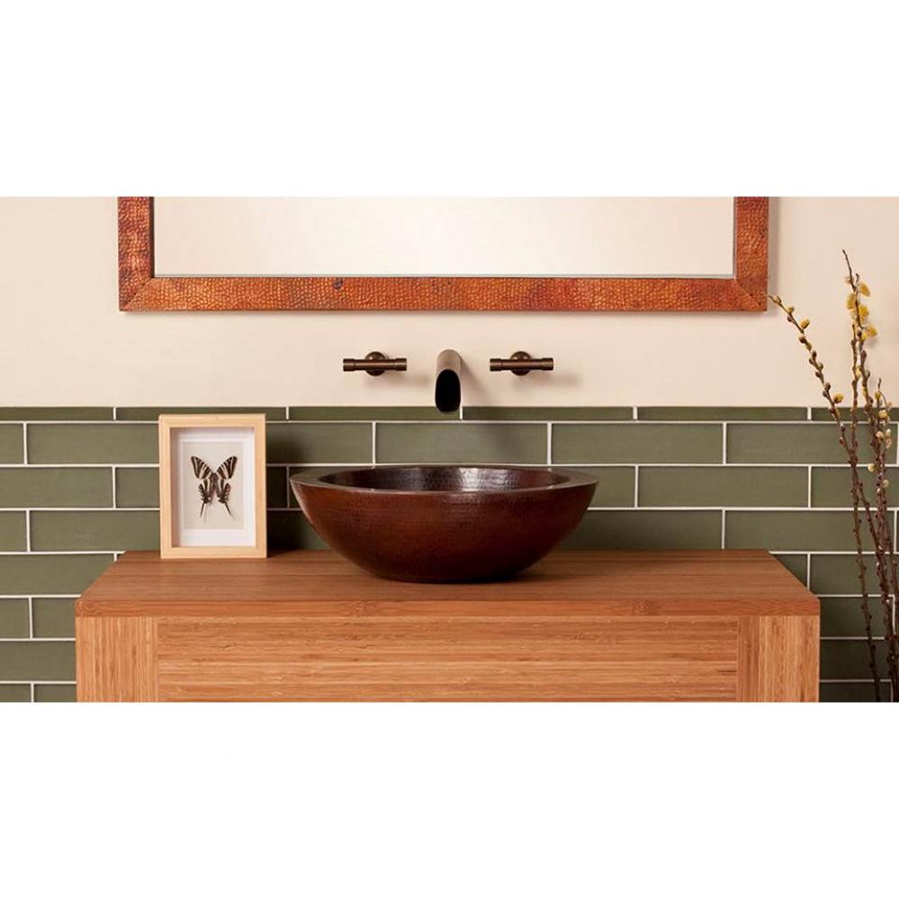 Wherever Wall Mount Lav Faucet With Waterfall Spout 7-3/4'' Wall To Tip 2-3/4'&apos