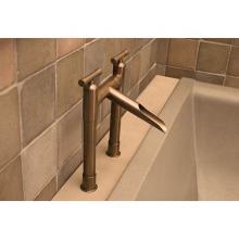 Sonoma Forge WB-RTF-DM-WF-RC - Waterbridge Tall Deck Mount Tub Filler With Waterfall Spout 8'' Spread, Center To Center