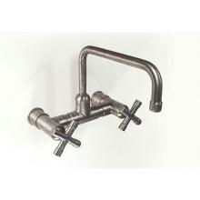 Sonoma Forge WB-WM-SQ-FX-RN - Waterbridge Wall Mount Faucet With Square Fixed Spout 8'' Spread, Center To Center 9-1/2