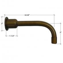 Sonoma Forge WE-RTF-WM-7-SPOUT-SN - Wherever Wall Mount Tub Spout With Straight 7'' Spout 6-3/4'' Long, Wall To Ce