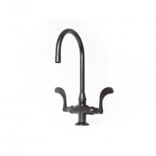 Sonoma Forge WN-GN-FX-RC - Wingnut Deck Mount Faucet With Fixed Gooseneck Spout 6-1/2'' Center To Aerator 8-1/2&apo