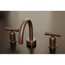 Sonoma Forge WE-LAV-DM-GN-RC - Wherever Widespread Deck Mount Lav Faucet With Fixed Gooseneck Spout 6-1/2'' Center To A