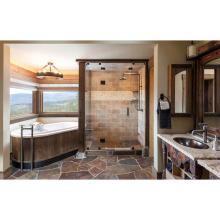 Sonoma Forge WB-RTF-FM-WF-RN - Waterbridge Floor Mount Tub Filler With Waterfall Spout 8'' Spread, Center To Center 7-3