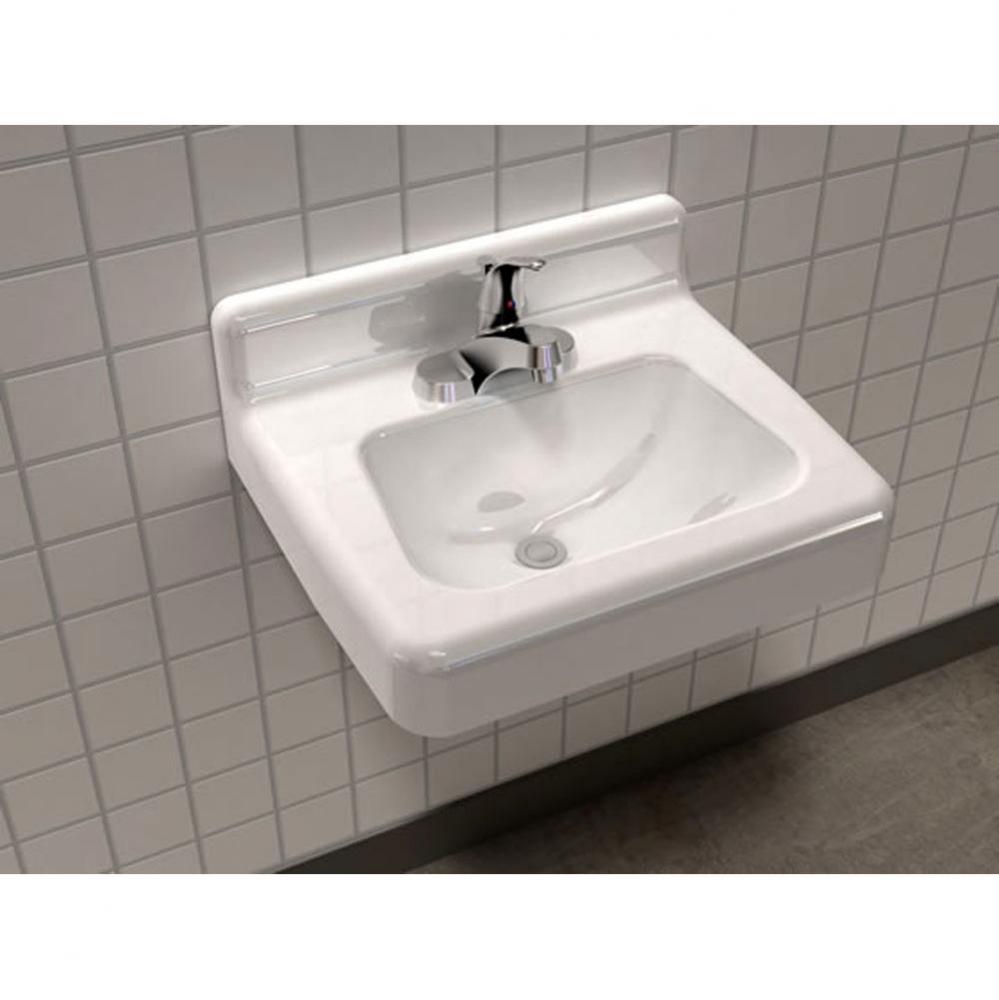 ARIA?, 20''x18'' Lavatory, Wall Mount, 3 Faucet Holes 8'' Spread,