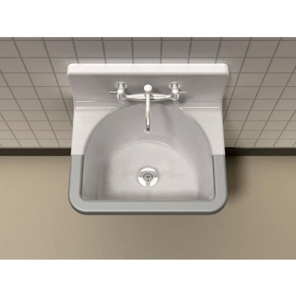 PRESTO?, 24''x20'' Service Sink, Wall Mount, 2 Holes 8'' Spread on