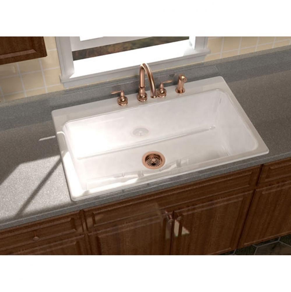 LEGATO?, 36''x22'' Self-Rimming, 1 Bowl Sink, 4 Faucet Holes, Color