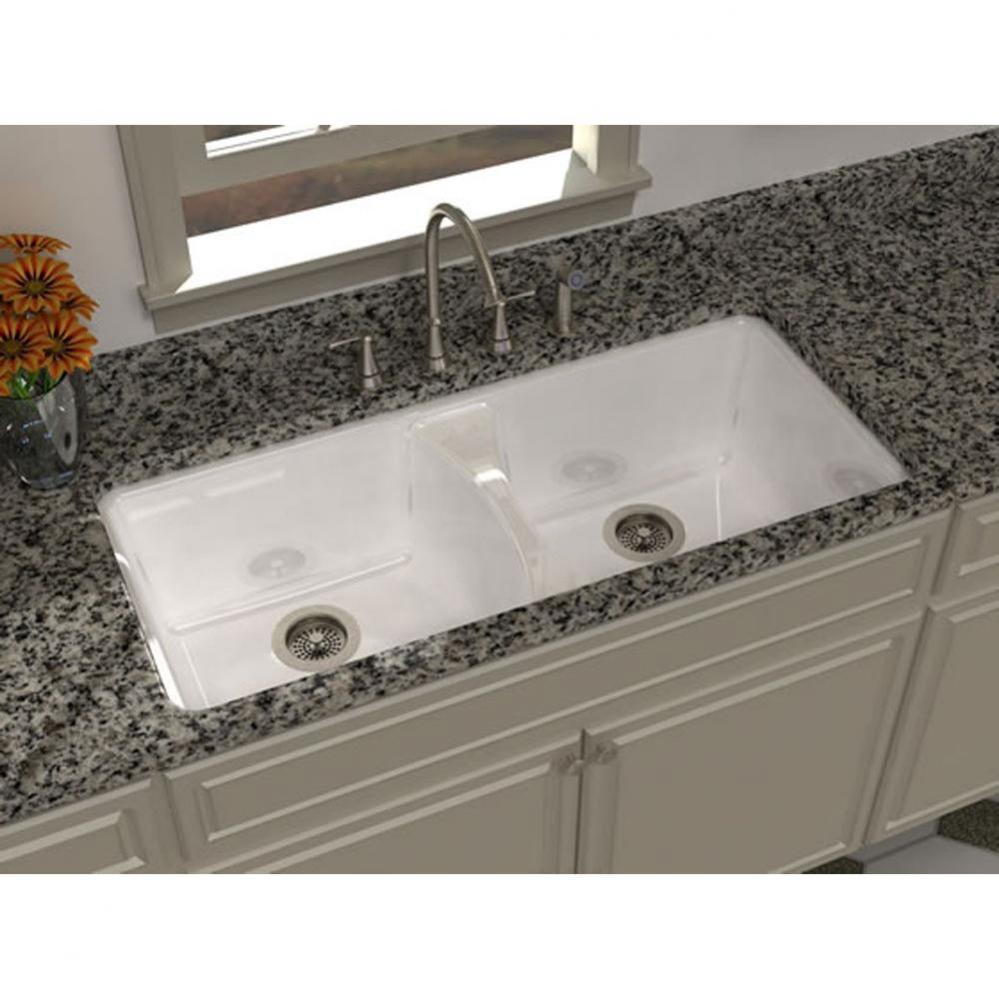 HARMONY?, 43''x22'' Undercounter, 2 Bowl Sink, 9 Faucet Holes, Color