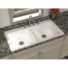 Song S-8630-4-70 - HARMONY?, 43''x22'' Self-Rimming, 2 Bowl Sink, 4 Faucet Holes, Color