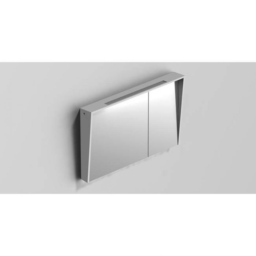 Scalene Mirror Cabinet 40''X26''/100X70 White