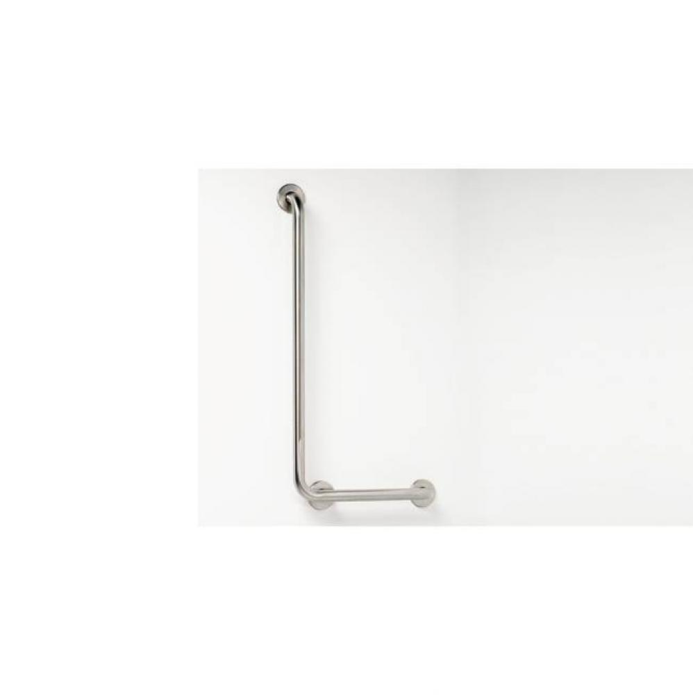 Grab Bar Shower Vertical Right 16X32''/40X80 90 Degrees Satin Ss