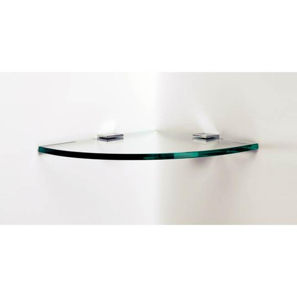 Shelf Corner Glass-Chrome
