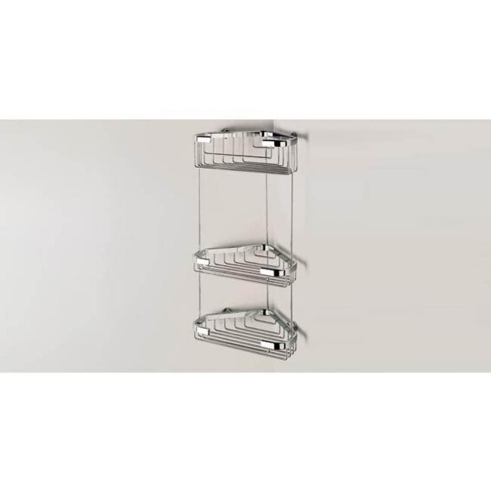 Wire Basket Triple Corner Chrome