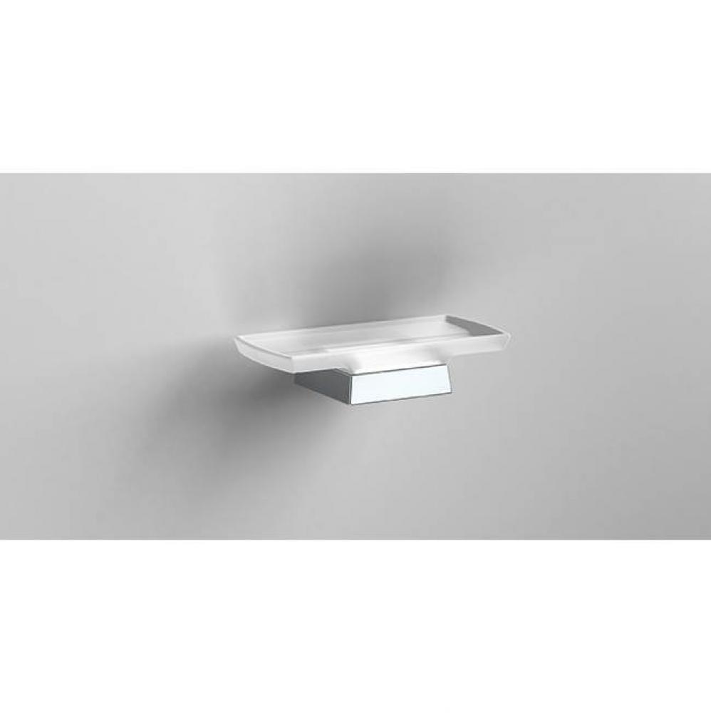 S7 Jewelry/Soap Tray Wall Mount Glass-Chrome