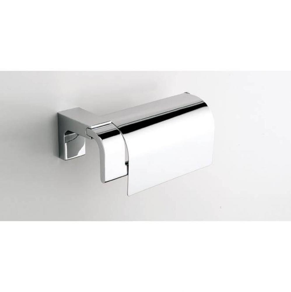 Eletech Toilet Roll Holder With Cover - Chrome