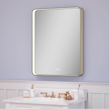 Sonia PEN 2434 1D P A BN 1 HL - Rounded Corner Led Cab. Rec Mt, Pol, Ano Int. Brushed Nickel. 5 3/16'' Depth. Hinge Left