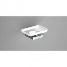Sonia 161003 - S6 Jewelry/Soap Tray Wall Mount Glass-Chrome