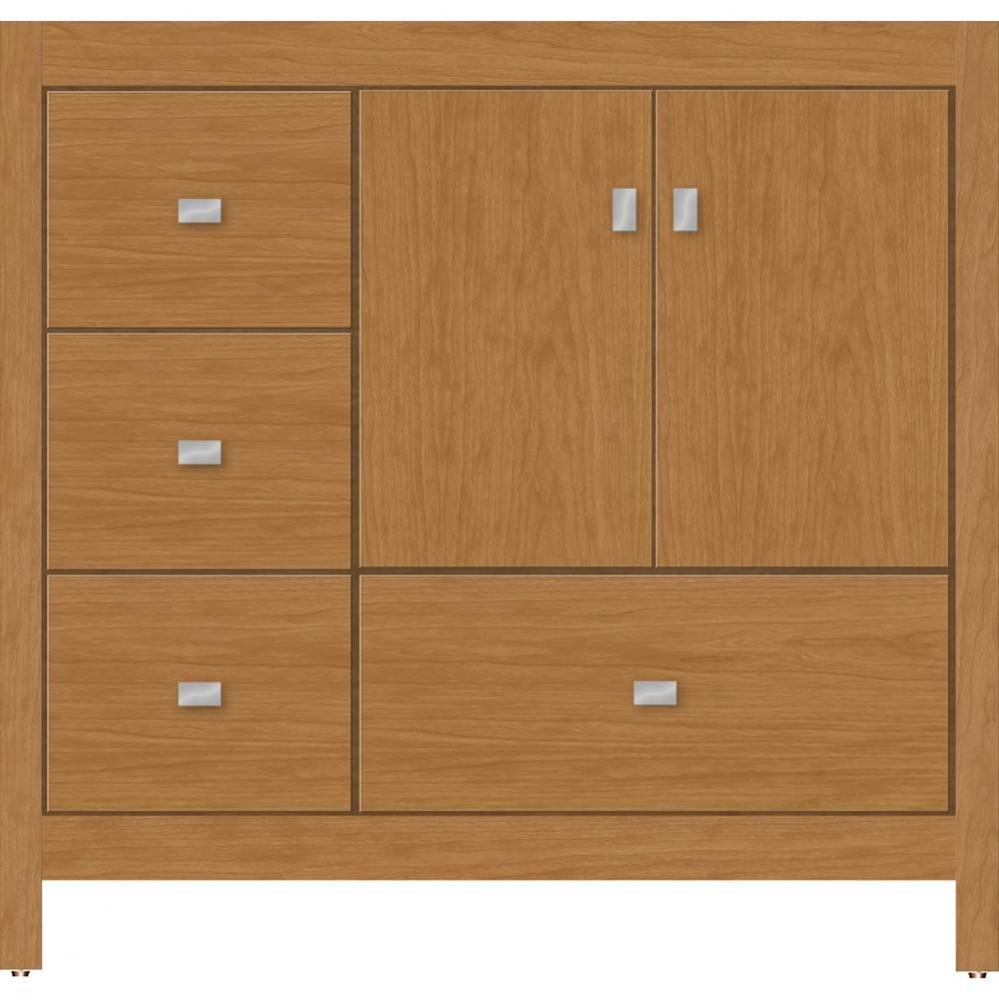 36 X 18.5 X 34.5 Alki Essence Vanity Slab Nat Cherry Lh