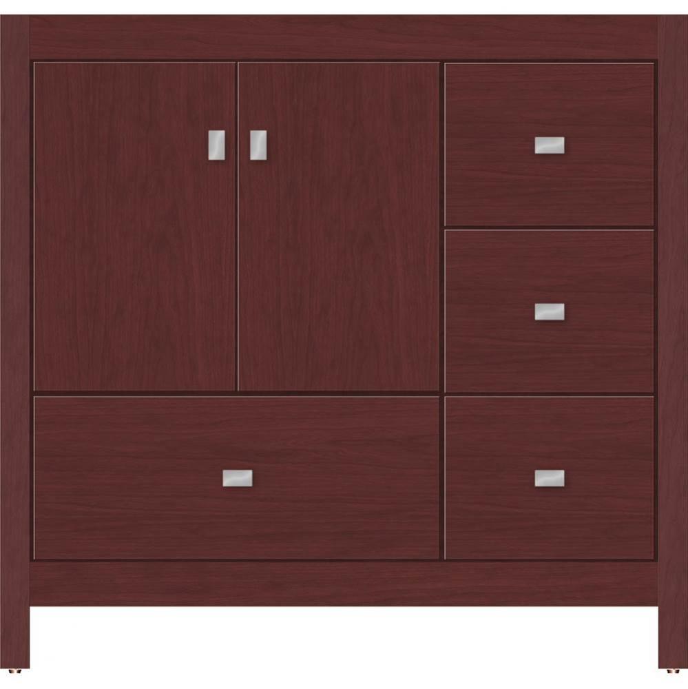 36 X 18.5 X 34.5 Alki Essence Vanity Slab Dk Cherry Rh