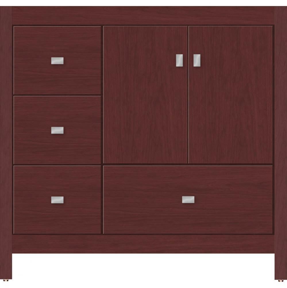 36 X 18.5 X 34.5 Alki Essence Vanity Slab Dk Cherry Lh