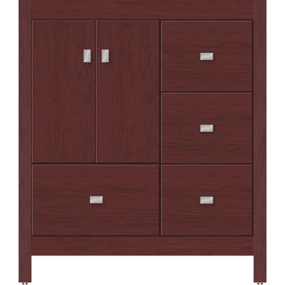 30 X 18.5 X 34.5 Alki Essence Vanity Slab Dk Cherry Rh