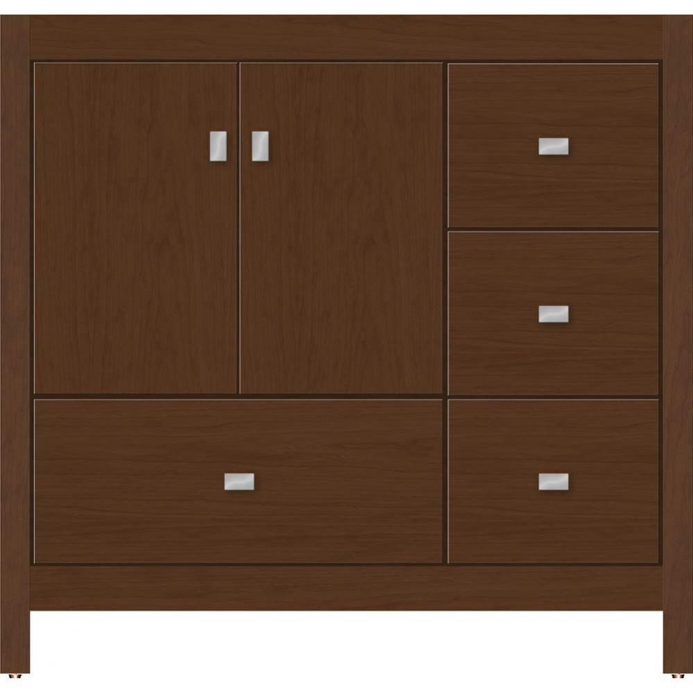 36 X 21 X 34.5 Alki Essence Vanity Slab Pecan Cherry Rh