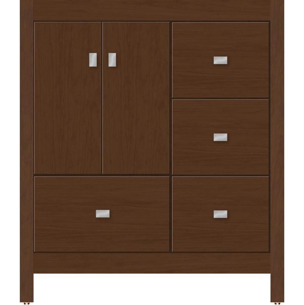 30 X 21 X 34.5 Alki Essence Vanity Slab Pecan Cherry Rh