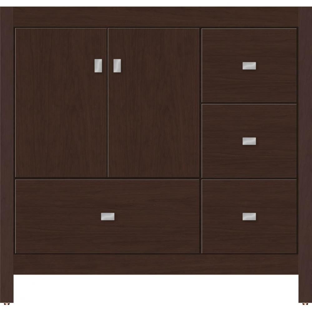 36 X 18.5 X 34.5 Alki Essence Vanity Slab Choc Cherry Rh
