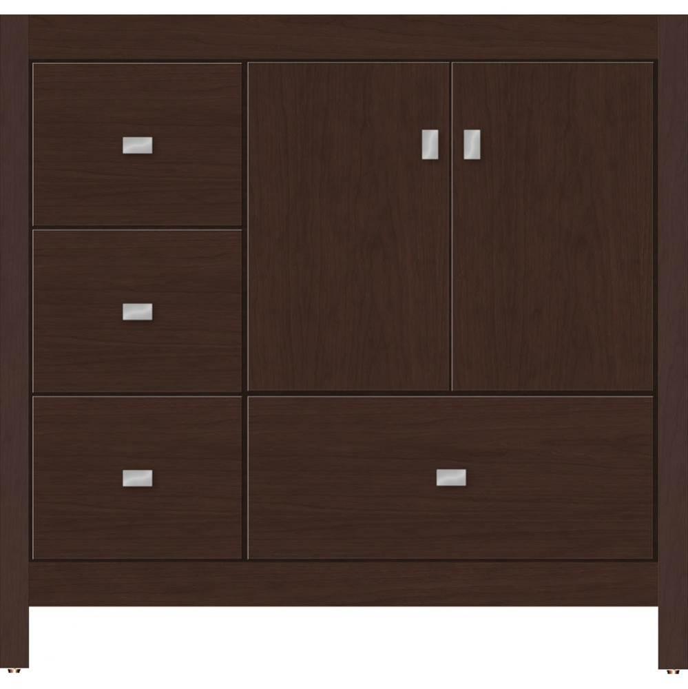 36 X 21 X 34.5 Alki Essence Vanity Slab Choc Cherry Lh