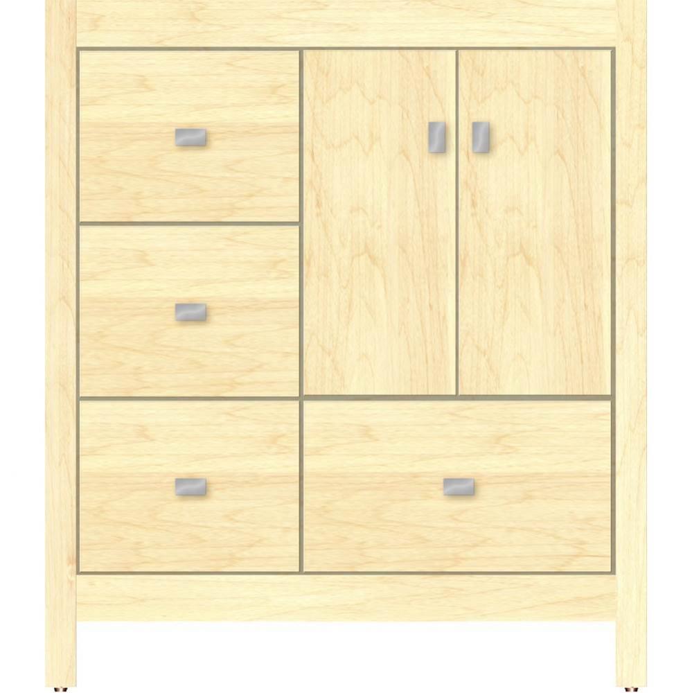 30 X 18.5 X 34.5 Alki Essence Vanity Slab Nat Maple Lh