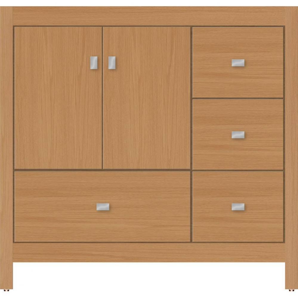 36 X 18.5 X 34.5 Alki Essence Vanity Slab Nat Oak Rh