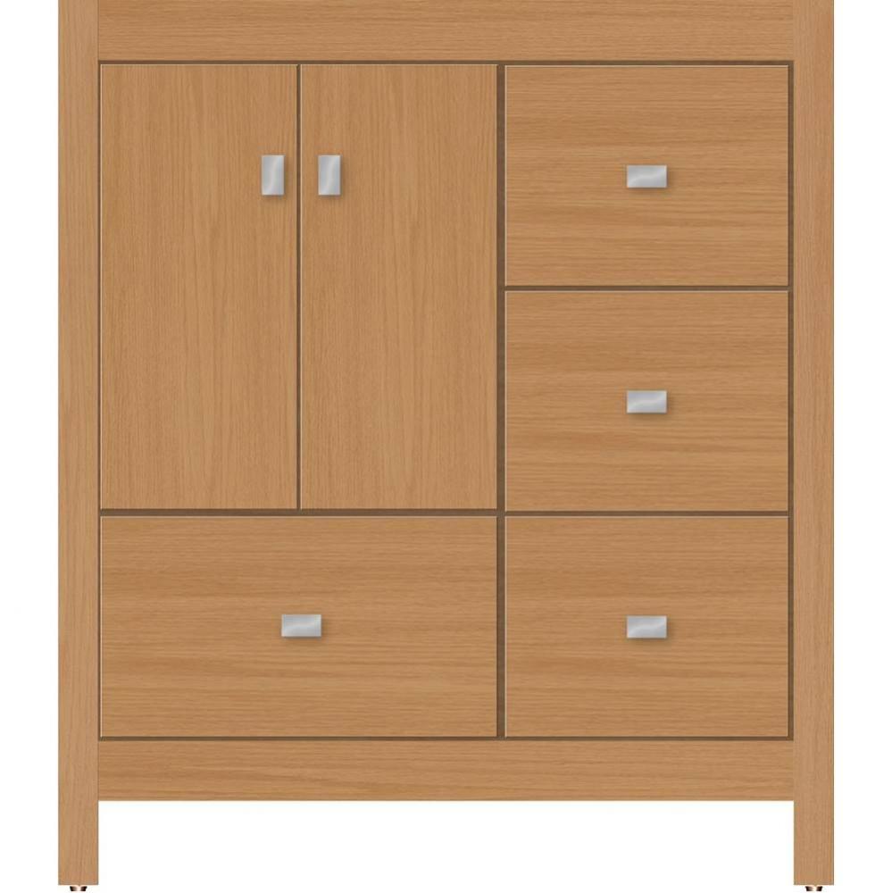 30 X 18.5 X 34.5 Alki Essence Vanity Slab Nat Oak Rh
