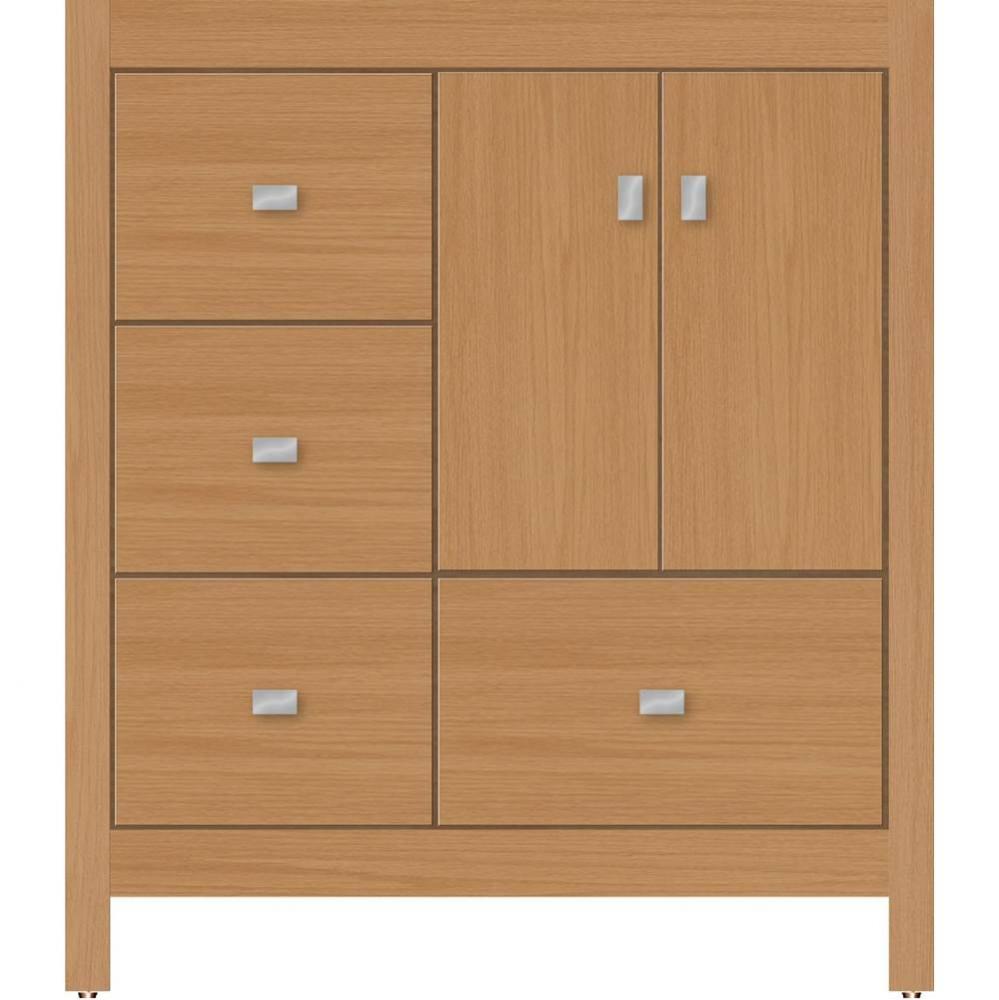 30 X 21 X 34.5 Alki Essence Vanity Slab Nat Oak Lh