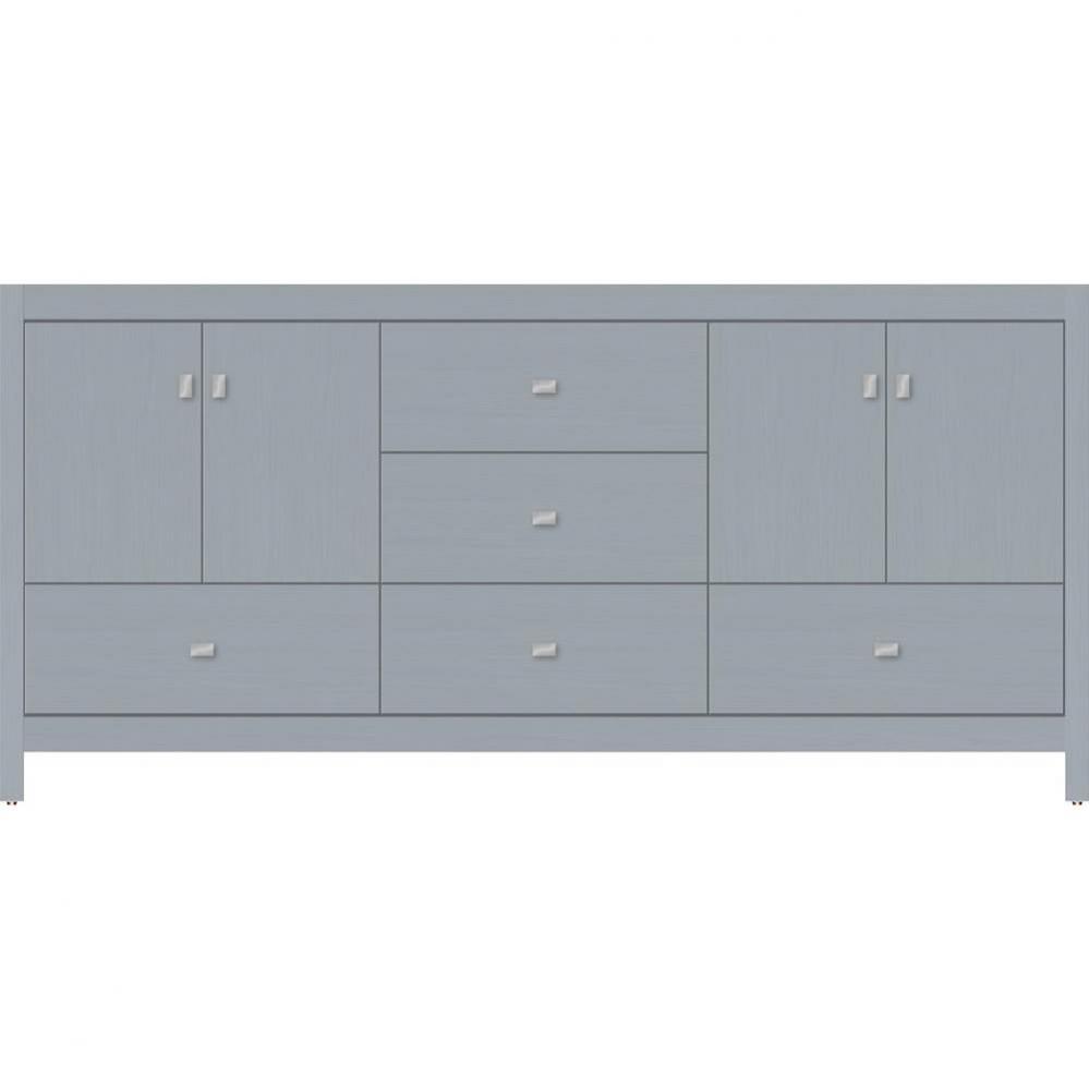 72 X 18.5 X 34.5 Alki Essence Vanity Slab Silver Oak Db