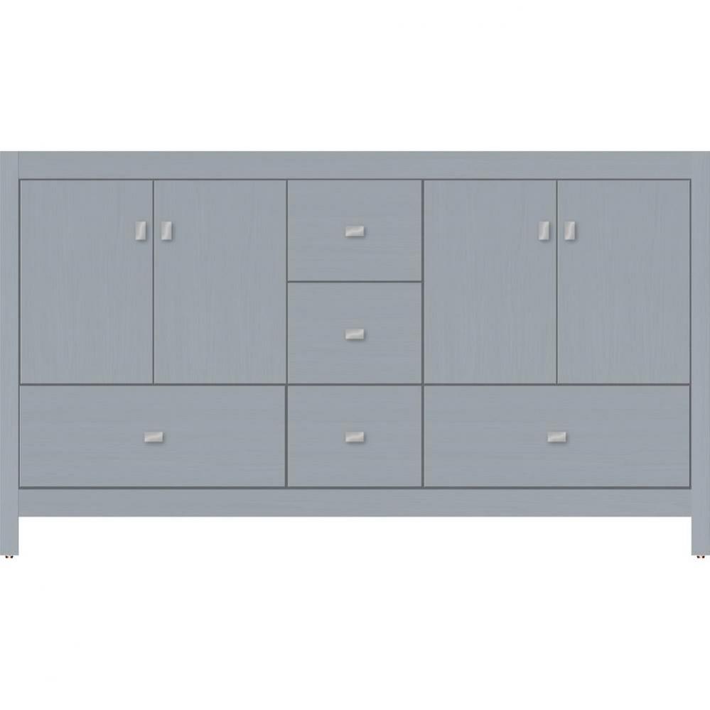 60 X 18.5 X 34.5 Alki Essence Vanity Slab Silver Oak Db