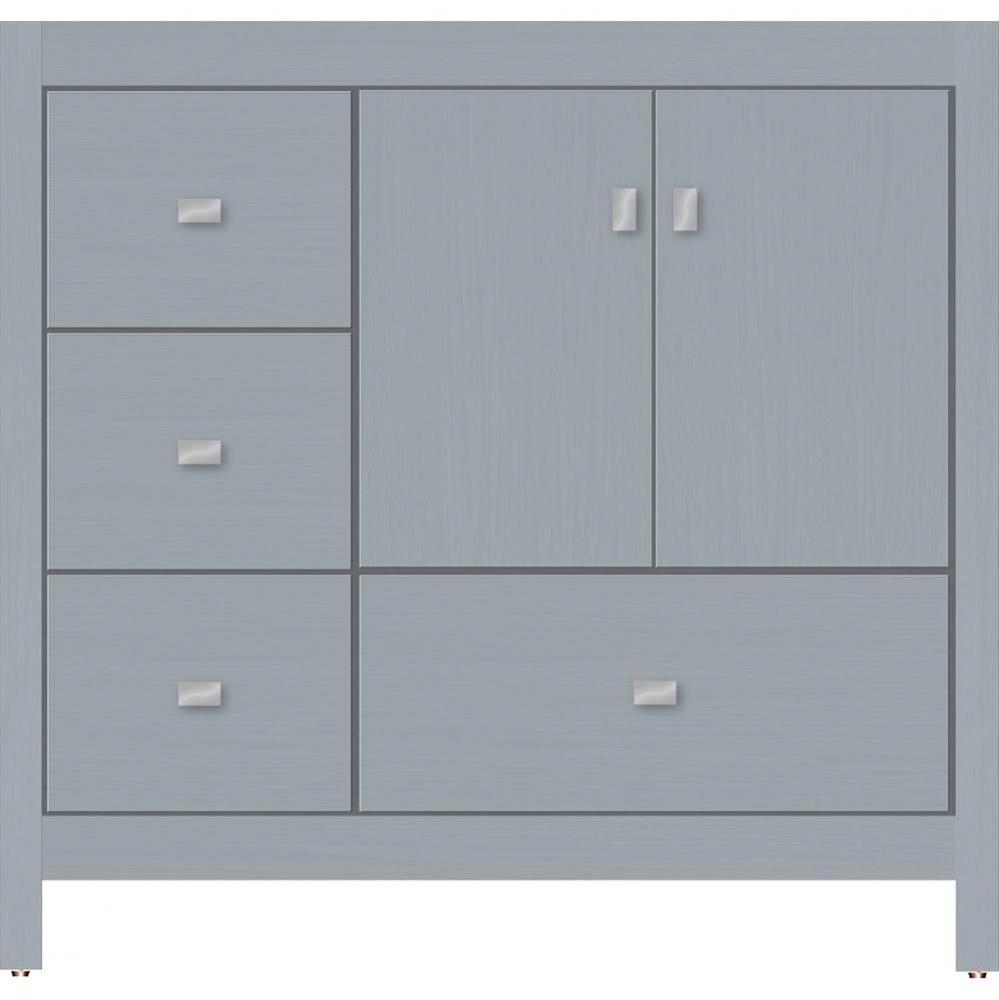 36 X 21 X 34.5 Alki Essence Vanity Slab Silver Oak Lh