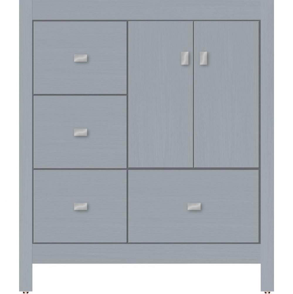 30 X 18.5 X 34.5 Alki Essence Vanity Slab Silver Oak Lh