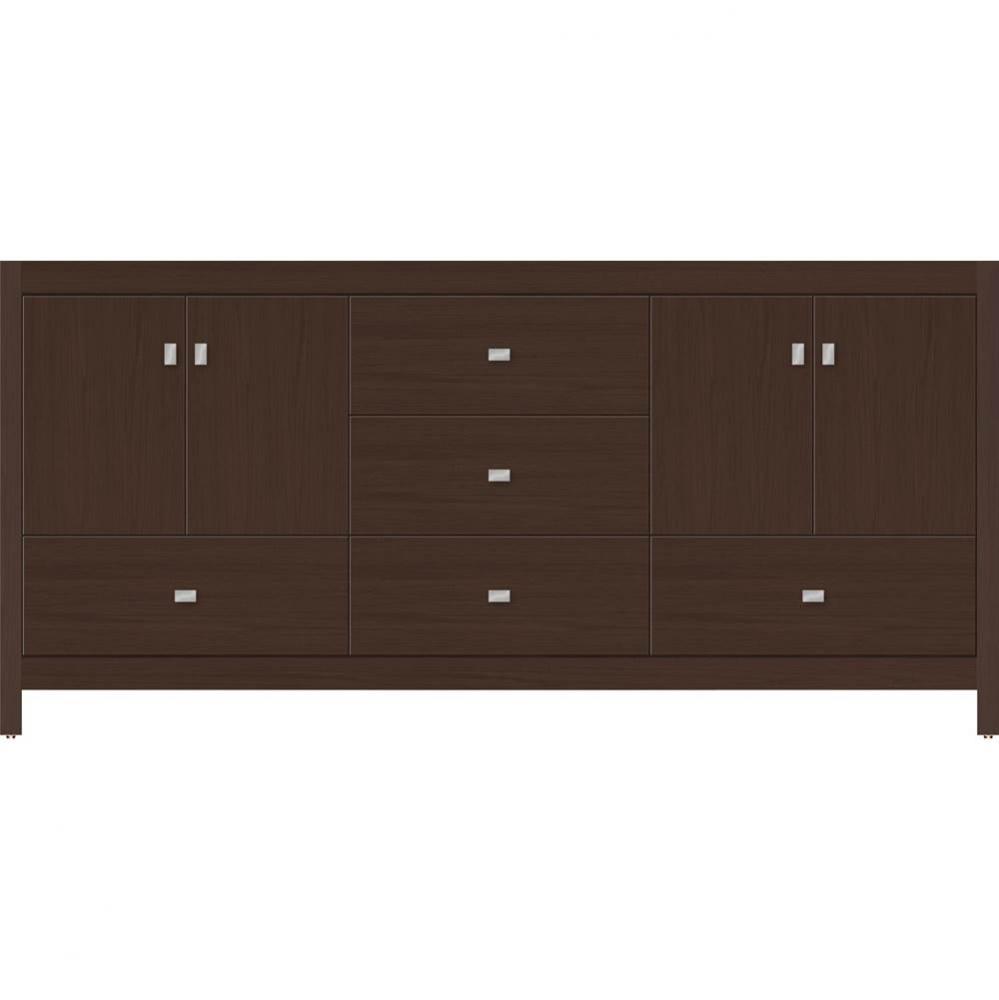 72 X 21 X 34.5 Alki Essence Vanity Slab Choc Oak Db