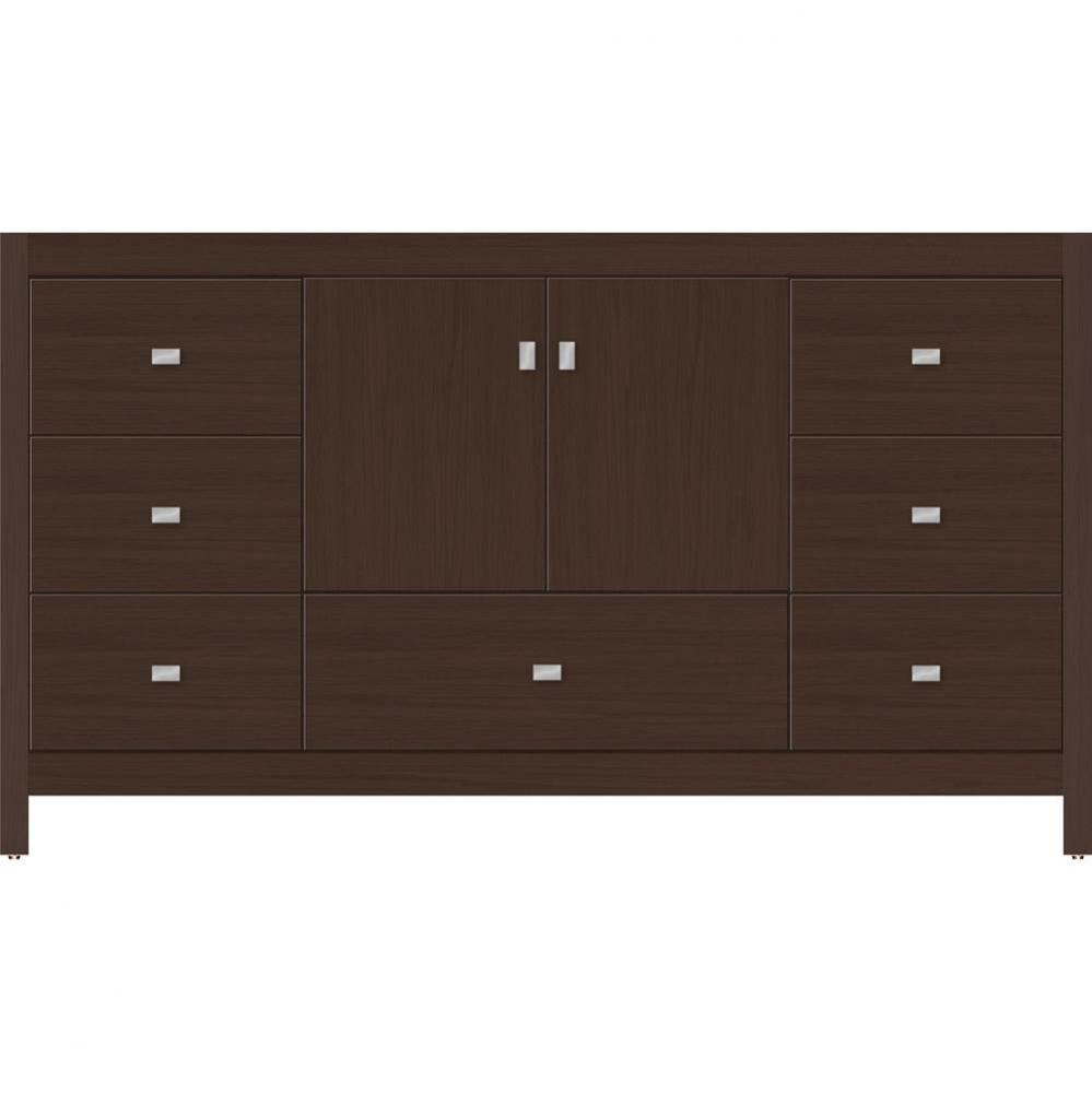 60 X 18.5 X 34.5 Alki Essence Vanity Slab Choc Oak Sb