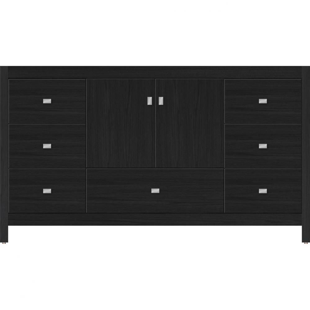 60 X 18.5 X 34.5 Alki Essence Vanity Slab Midnight Oak Sb