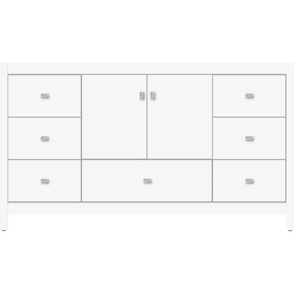 60 X 21 X 34.5 Alki Essence Vanity Slab Sat White Sb