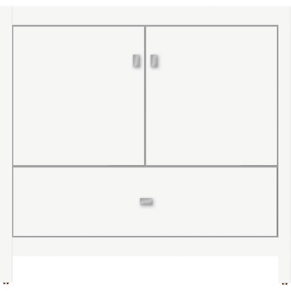 36 X 18.5 X 34.5 Alki Essence Vanity Slab Sat White Std