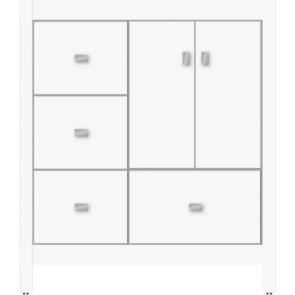 30 X 18.5 X 34.5 Alki Essence Vanity Slab Sat White Lh