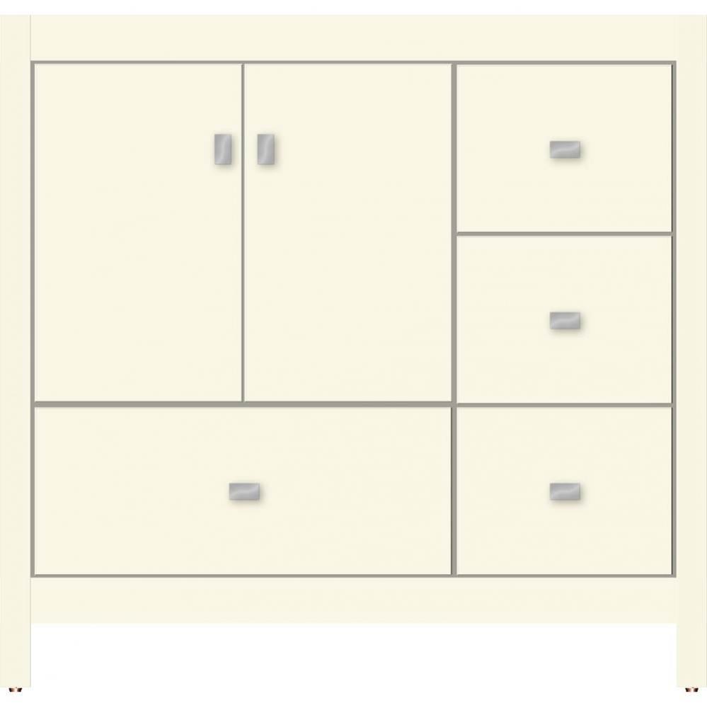 36 X 18.5 X 34.5 Alki Essence Vanity Slab Sat Biscuit Rh