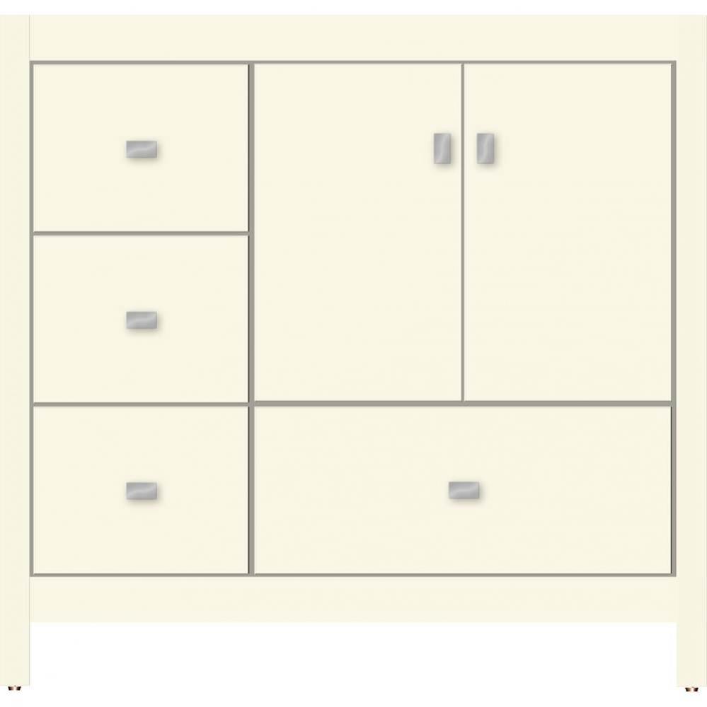 36 X 18.5 X 34.5 Alki Essence Vanity Slab Sat Biscuit Lh