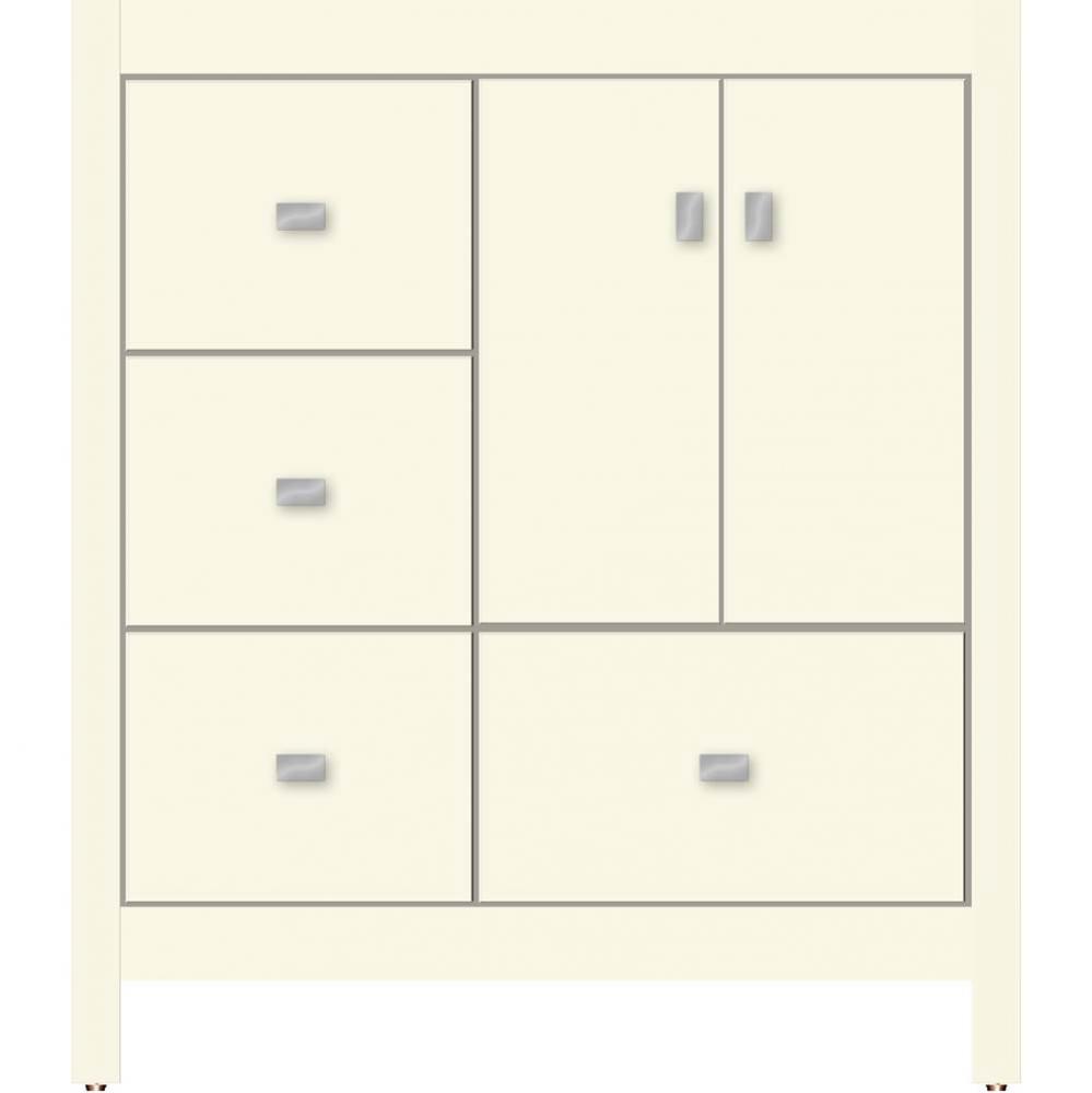 30 X 18.5 X 34.5 Alki Essence Vanity Slab Sat Biscuit Lh