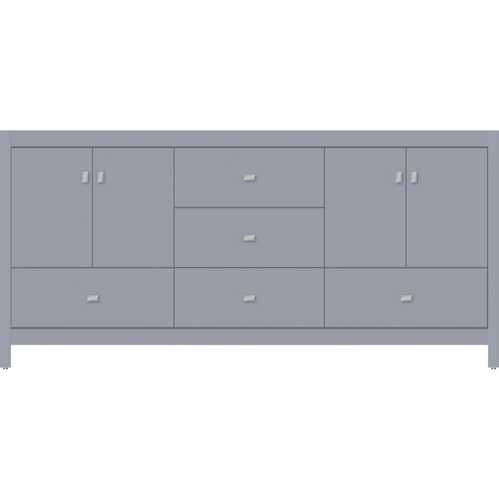 72 X 18.5 X 34.5 Alki Essence Vanity Slab Sat Silver Db